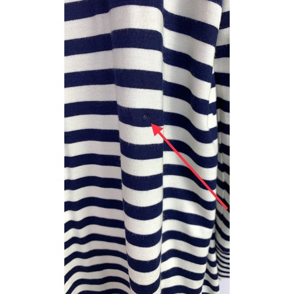 Chico's Zenergy Blue Striped Open Cardigan Sweater Size 2 Large - Picture 9 of 10